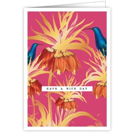 Quire Brilliant & Wild Card Birds Flowers Plants,Multicoloured,115x163mm