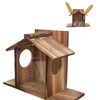 Squirrel House,Eco-Friendly Natural Wood,Perfect for Storing Nuts and Corn, Squirrel