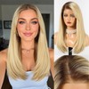 HAIRCUBE 13x6 HD Transparent Lace Front Wig, Ombre Blonde Long
