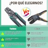 Twidecherramienta de crimpado de alambre con cortador pelador, alicates multifuncionales