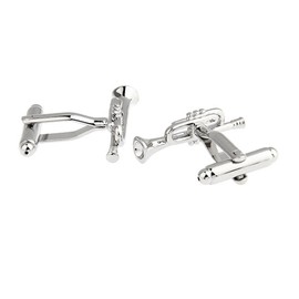 CIFIDET Silver Trumpet Cuff Links Fashion Men Shirt Cufflinks With Gift Box