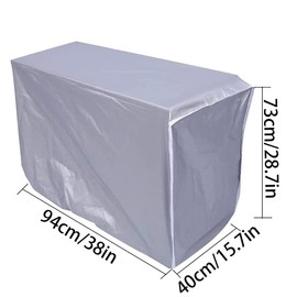 Weatherproof Air Conditioning Cover, Waterproof Air Conditioning Dust Protection, Cover for Outdoor Air Conditioning, Air Conditioning Cover, Waterproof, UV Protection (Silver) (94 x 40 x 73 cm)
