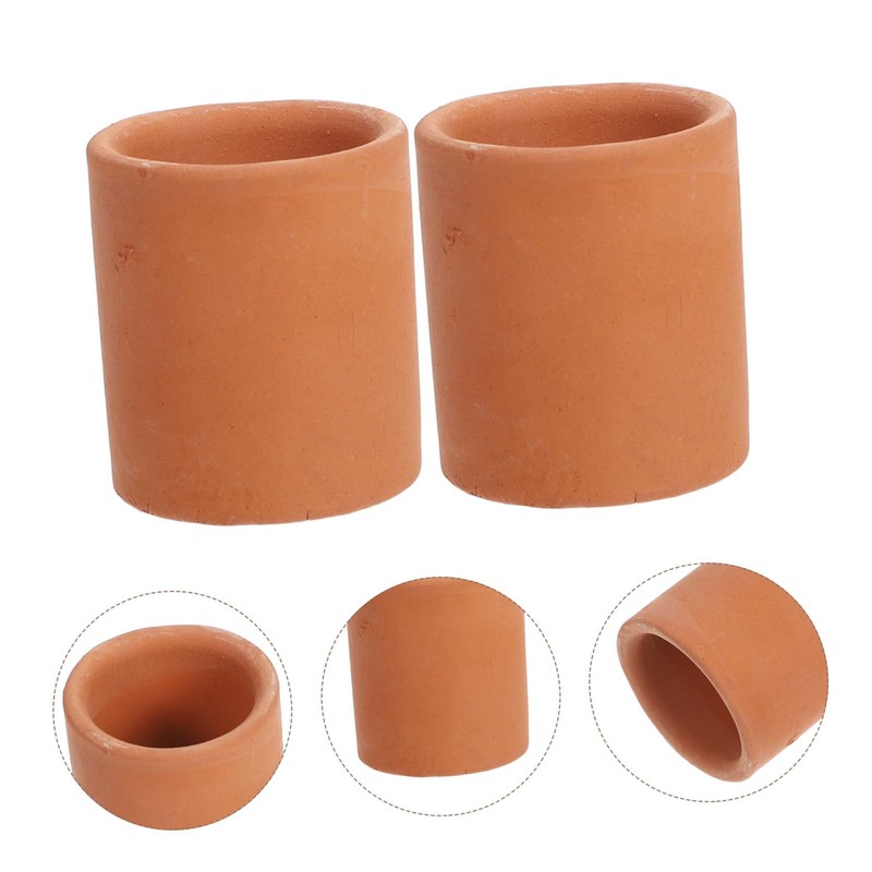 KONTONTY 8pcs Mini Ceramic Basin Earthenware Pot Small Pots for
