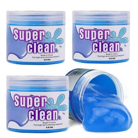 VERALY.MX Set 4 Slime Limpieza Superficies Multiusos Moldeable Adherente Alta Calidad Gel limpieza herramientas detallado de automóvil teclado polvo automotriz ventilación de aire detalles interiores