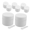 Healeved 8pcs Travel Cream Jars with Magnetic Spoon Leak Dual