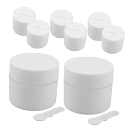 Healeved 8pcs Travel Cream Jars with Magnetic Spoon Leak Dual Layer Containers for Hand Cream Skincare Samples and Toiletries Travel Essentials