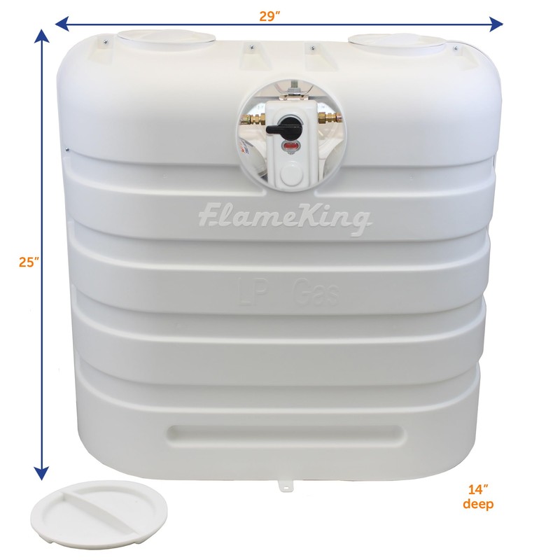 Flame King Dual 30LB LP Propane Tank Light Plastic Heavy