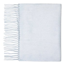 Lona Scott 100% Cashmere Scarf, Plain Scarf, Pale Blue