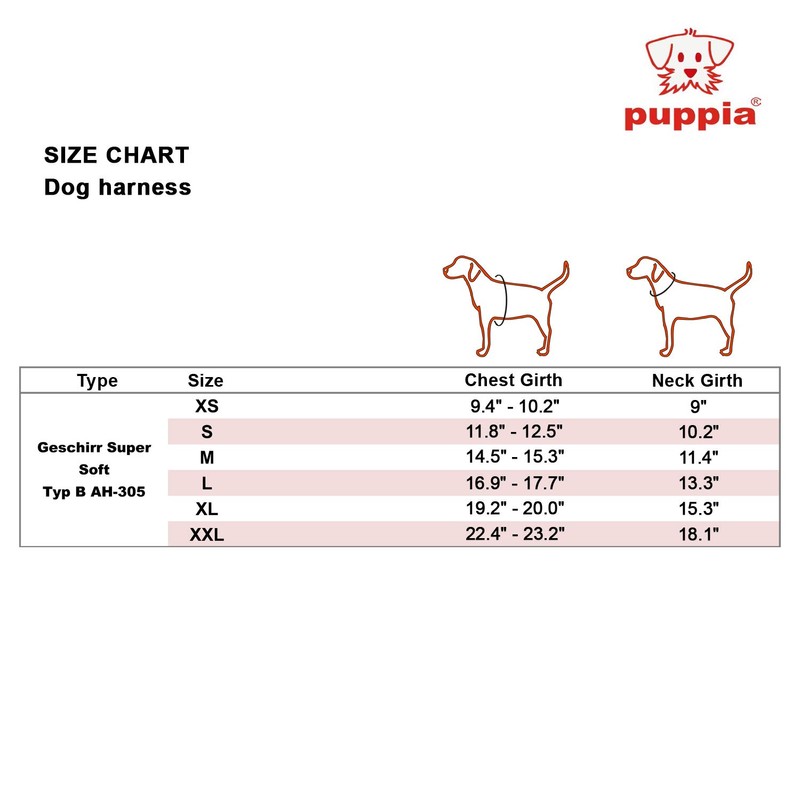 Puppia Soft Vest Harness, M, Pink
