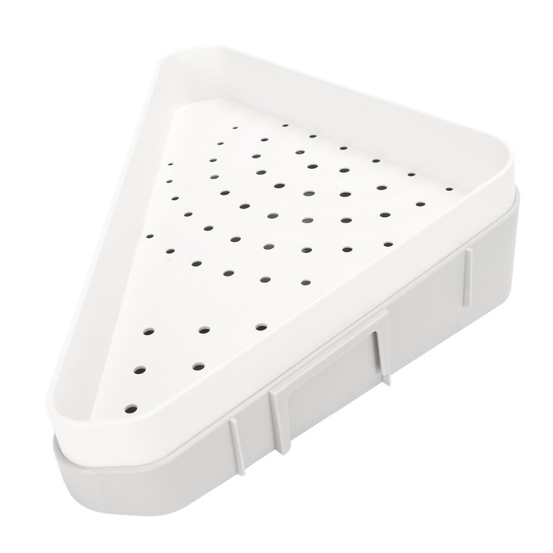 Triangular Corner Shower Shelf Rack Elegant Wall Mounted Bathroom Shelf