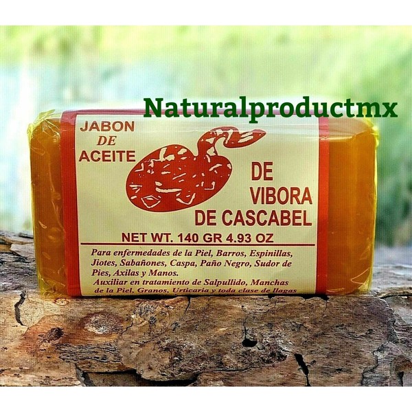 Jabon Aceite de Vibora Rattlesnake Soap Bar Support For Acne Skin 100% Original