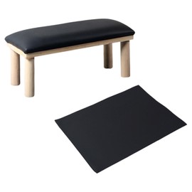 Amagogo Arm Rest for Nails Nail Art Armrest Portable Home Stylish Manicure Pillow Tools Wood Manicure Hand Rest Stand Hand Pillow, Black