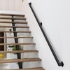 8FT Stair Railings Indoor, Black Iron Railings for Stairs, Industrial