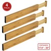 Bamboo Expandable Drawer Dividers Organizers By Rapturous – Pack Of