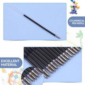 MEXRUMI Pack of 40 Ballpoint Pen Refills 0.7 mm Retractable Pen Refills Ballpoint Pen Refills Ballpoint Pen Refills Ballpoint Pen 107 mm in Length Compatible with Most Retractable Pens (Blue)