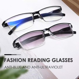 TERAISE 4 pairs Anti-blue Light AntiUV Reading Glasses with Spring Hinge Fashion (+000, Black)