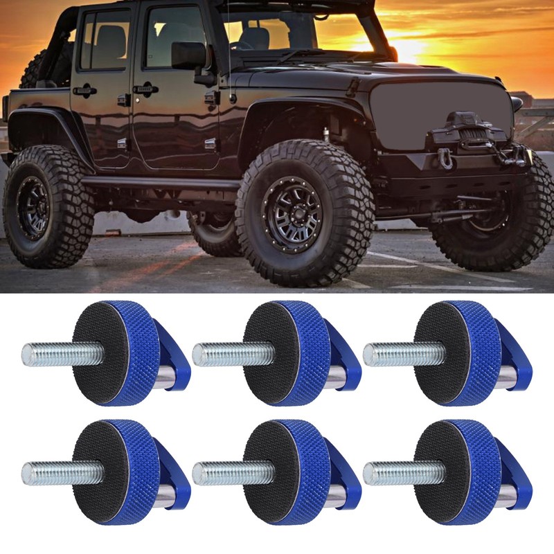 6PCS Hard Top Quick Removal Fastener Thumb Screw with D