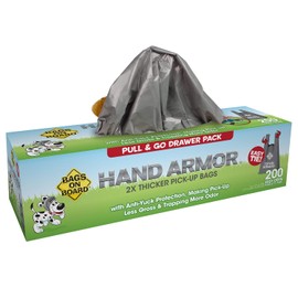 Bags on Board Bolsas para Caca de Perro | Bolsas de Recogida de residuos Extra Gruesas con Asas fáciles de Atar | Paquete de cajón dispensador fácil | 200 Unidades