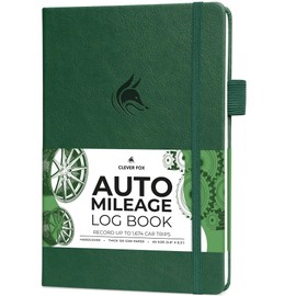 Clever Fox Auto Mileage Log Book – Vehicle Logbook with Mileage, Expense, Gas Consumption & Lubrication Trackers – Driving Logger for Car Records – A5 Size, 1,674 Mileage Entries (Forest Green)