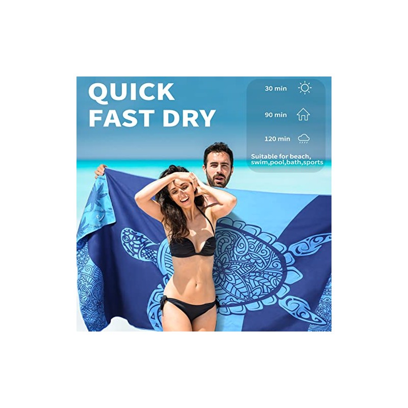 Gomust 6 Pack Lightweight Oversized Microfiber Beach Towels