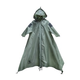 ONETIGRIS Poncho Shelter, Raincoat, Shelter Tent, Rainwear, Windproof, Waterproof, Dustproof, Snowproof, Unisex, For Work Commutes To Work Or School Climbing, Camping, green