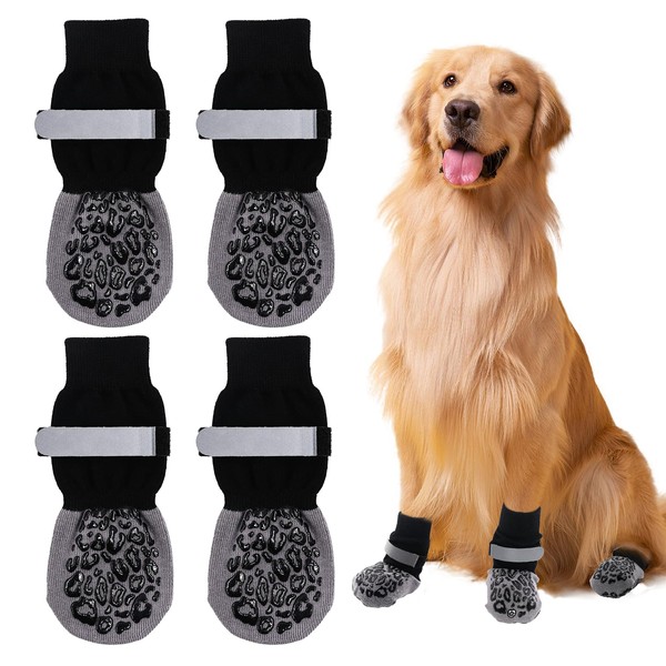 Newthinking 2 Pair Dog Socks Paws Stop Licking, Anti Slip