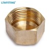 LTWFITTING 5/8-Inch Brass Compression Cap Stop Valve Cap,Brass Compression Fitting(Pack