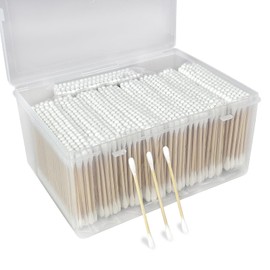 Cotton Swabs by Eyxformula, Regular Cotton Swabs and 6 Inch Extra Long Cotton Swabs Set, Round & Precision Tips, Choose Your Tips (1000 Pcs Round Set)