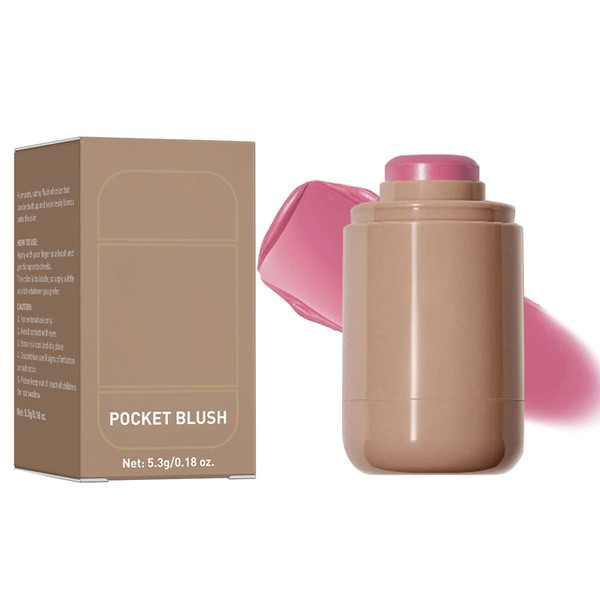Cream Blush stick, Natural-Looking Matte Finish Makeup Blush stick, Hydrating