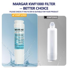 KWF1000 Water Filter, KWF1000 Filter Replacement for 11513640 KWF1000 Intensive Clear Water Filter, Ice Maker Filters Compatible with Miele F 1xxx, F 2xx1, KF 1xxx, KF 2xx1(3 PACK)