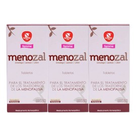 Menozal Nartex 3 Pack (180 Tabs)  Suplemento Natural Para Mujeres En Menopausia  Apoyo Hormonal, Bochornos, Sueo Y Bienestar Emocional                