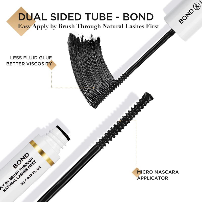 LASHVIEW Lash Bond and Seal, Cluster Lash Glue Strong Gentle