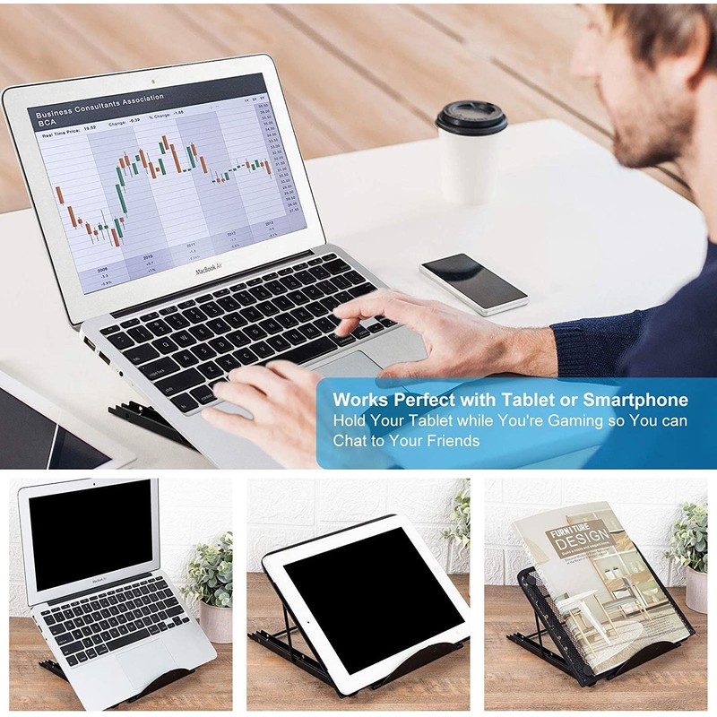 BSTMOME Laptop Stand,Foldable Portable Ventilated Desktop Laptop Holder,Universal Lightweight &