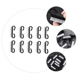 Healeved Small Nail Art Brush Set 10pcs Plastic Nail Scrub Fingernail Cleaning Tool Dust Brush