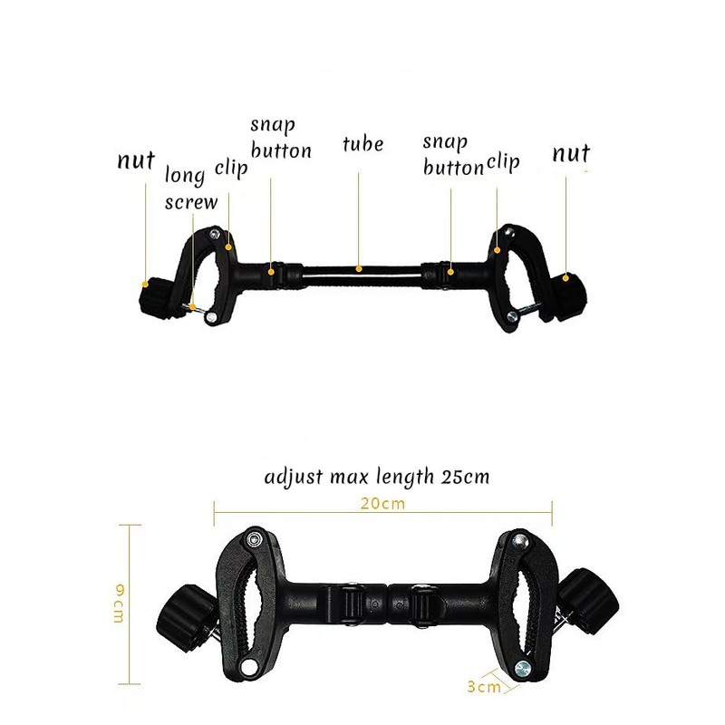 Twin Stroller Connector Side by Side, Universal Stable Baby Stroller