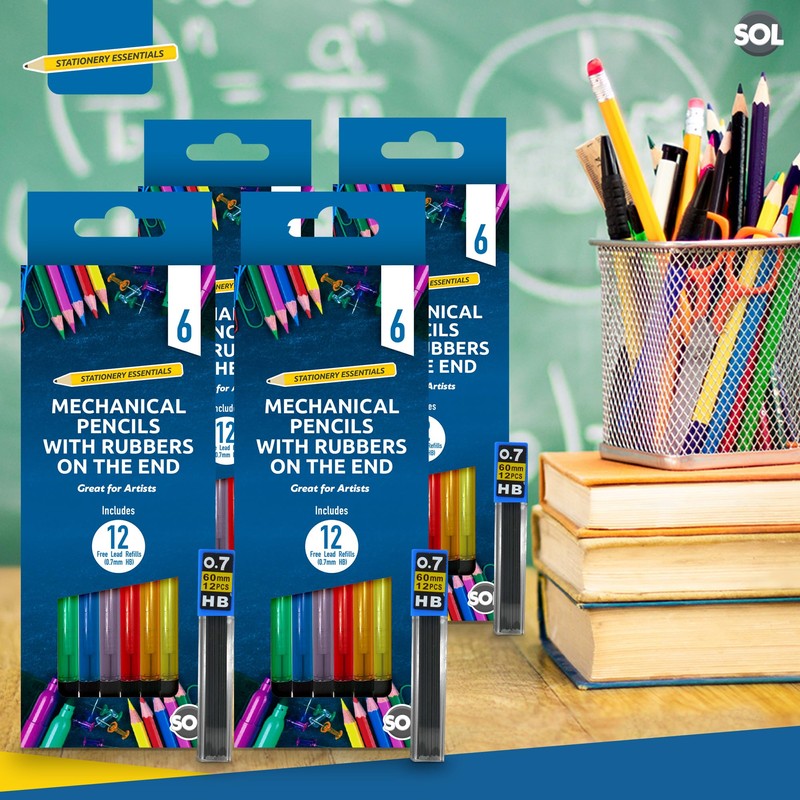 24pk Mechanical Pencil 0.7mm HB | Mechanical Pencils Set With
