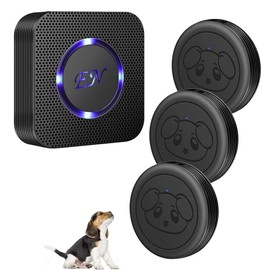 EverNary Dog Door Bell, Wireless Doggie Doorbells for Potty Training,Dog Bells to Go Outside, Dog Bells with Waterproof Touch Button, Dog Bell with 1 Receiver and 3 Transmitters, Black