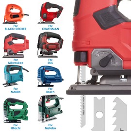 54 Piece Jigsaw Blade Set Made of Carbon Steel, Various Jigsaw Blades with U Shank, Sharp Quick Cut Jigsaw Blade, Woodworking Tool for Cutting Wood, Metal