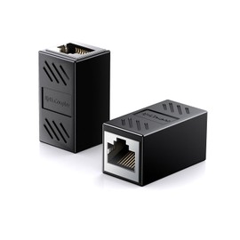 Ethernet Coupler, 2 Pack 1000Mbps High Speed Ethernet Extender for Cat7 Cat6 Cat5e Cat5 Cable, Plug and Play, Female to Female Ethernet Connector, in Line Coupler