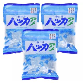 Kasugai Hakka Ame - Three(3) Packs Japanese Peppermint Flavored Hard Candy 147g