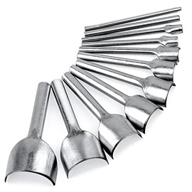 Yizzvb 11 Sizes Half-Round Cutter Punch, Leather Punch Tool, Leather Belt End Cutter, Leather Craft Half Round Cutter Punch Strap Tools for Crafting Strap Belt, Wallet and Bag, 3-45 mm