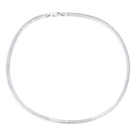 Bling Jewelry Flat Herringbone Chain Sterling Silver Necklace 24 Inches