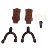 2pcs Guitar Wall Hanger Elegant Black Walnut Guitar Wall Mount