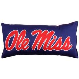 College Covers Everything Comfy Ole Miss Rebels 2 Sided Bolster Small Travel Pillow Decorative Pillow 16 x 6