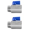 QWORK Mini Ball Valve, 2 Pack 3/4" NPT Thread Female