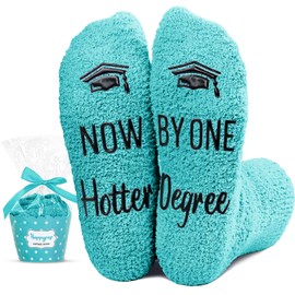 HAPPYPOP Funny Graduation Gifts for Him - Fuzzy Graduation Socks for Momen, High School College Masters 8Th Grade Graduation Gifts for Classmates