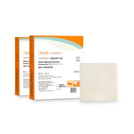 Silver Calcium Alginate Ag Sterile Highly Absorbent Antibacterial Dressing, 2"x2", 10 Pack