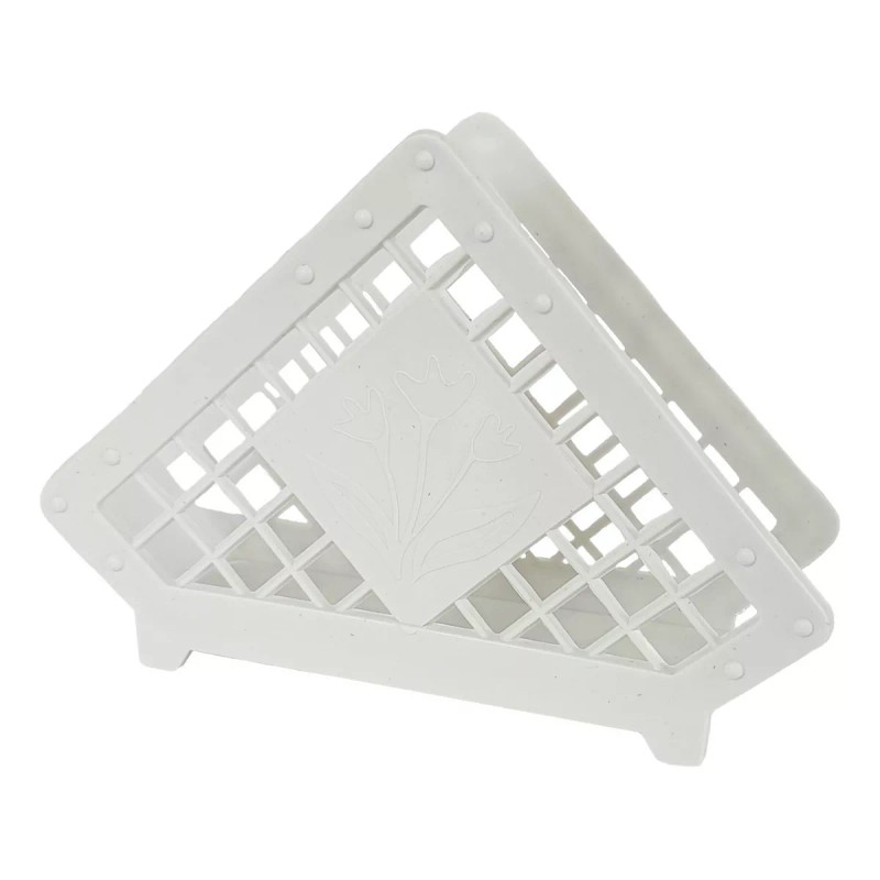 Boris 3 Servilleteros De Platico Blanco 14cm Servilletero Mesa