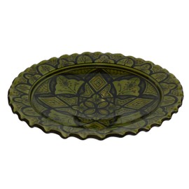 Ceramic Moroccan Handmade Plate, 14-Inch