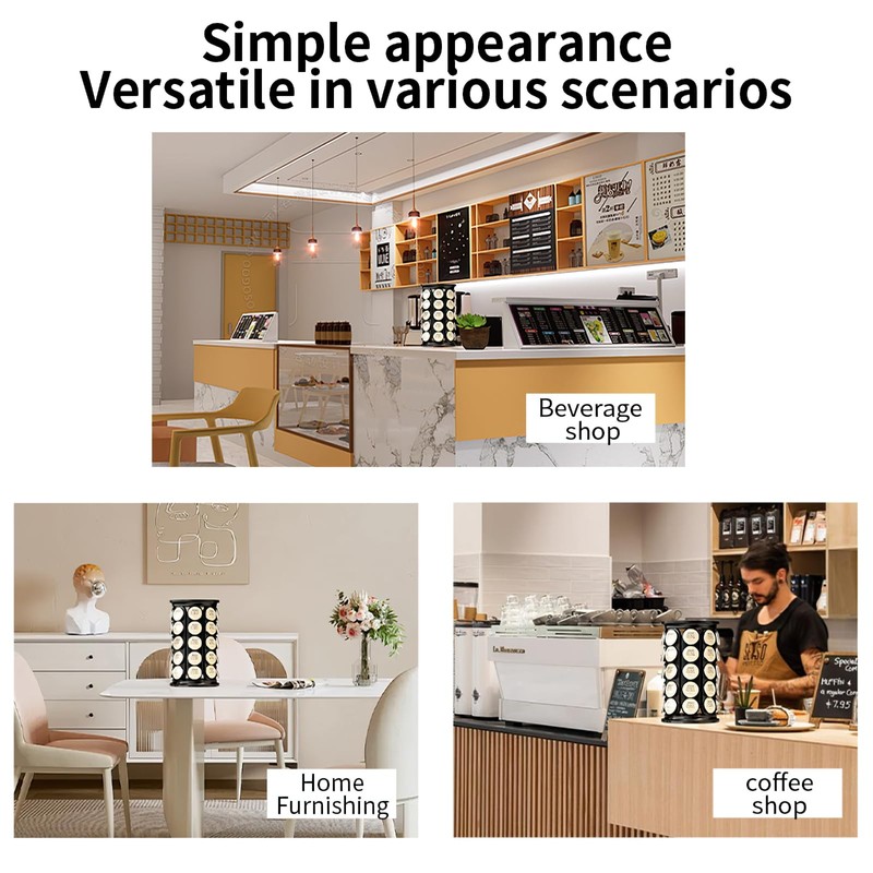 SAVORI Coffee Pod Storage Carousel Holder Organizer Compatible with 40